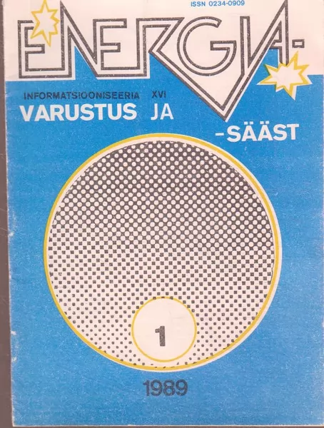 Energiavarustus ja -sääst. Informatsiooniseeria,1989/1